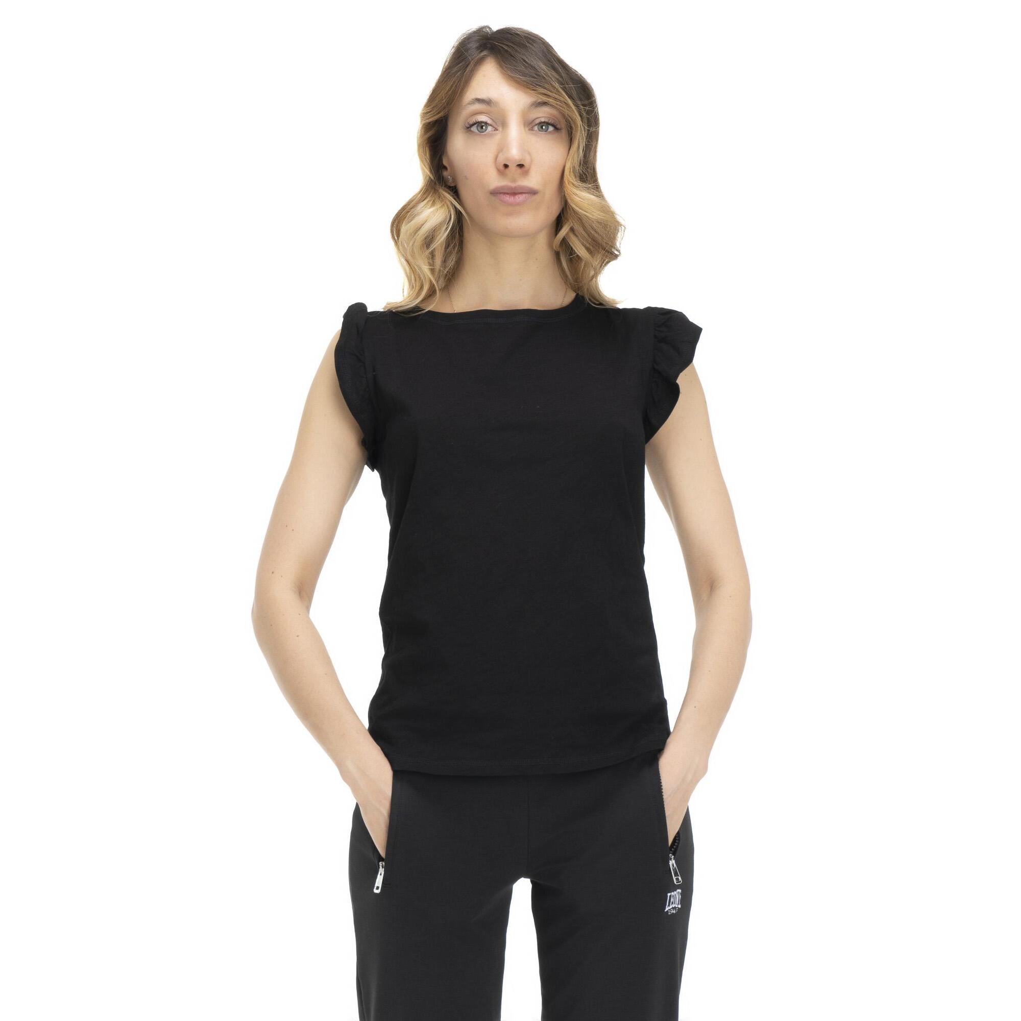 Camiseta mujer volantes Earth Tones
