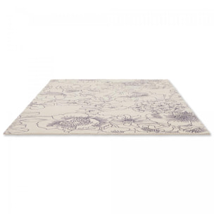 Tapis salon et chambre fait à la main en coton motif floral XEXE