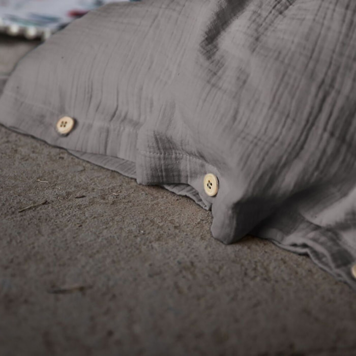 Housse De Couette 100% gaze De Coton Granit