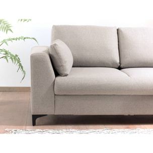 Tala - canapé d'angle droit - convertible - 5 places - en tissu - Beige