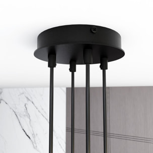 Lampada a sospensione Modus in acciaio nero opaco