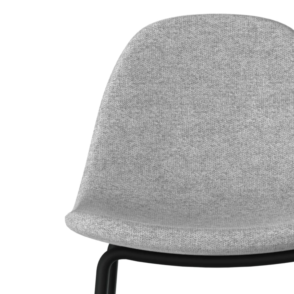 Lot de 2 chaises pour îlot central en tissu gris clair 65,5 cm - Henrik