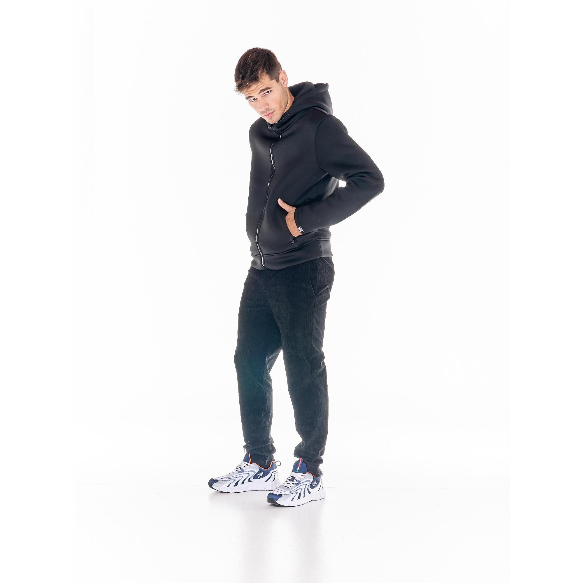 Chaqueta de neopreno con capucha y cremallera para hombre Leone 1947 Soft Basic