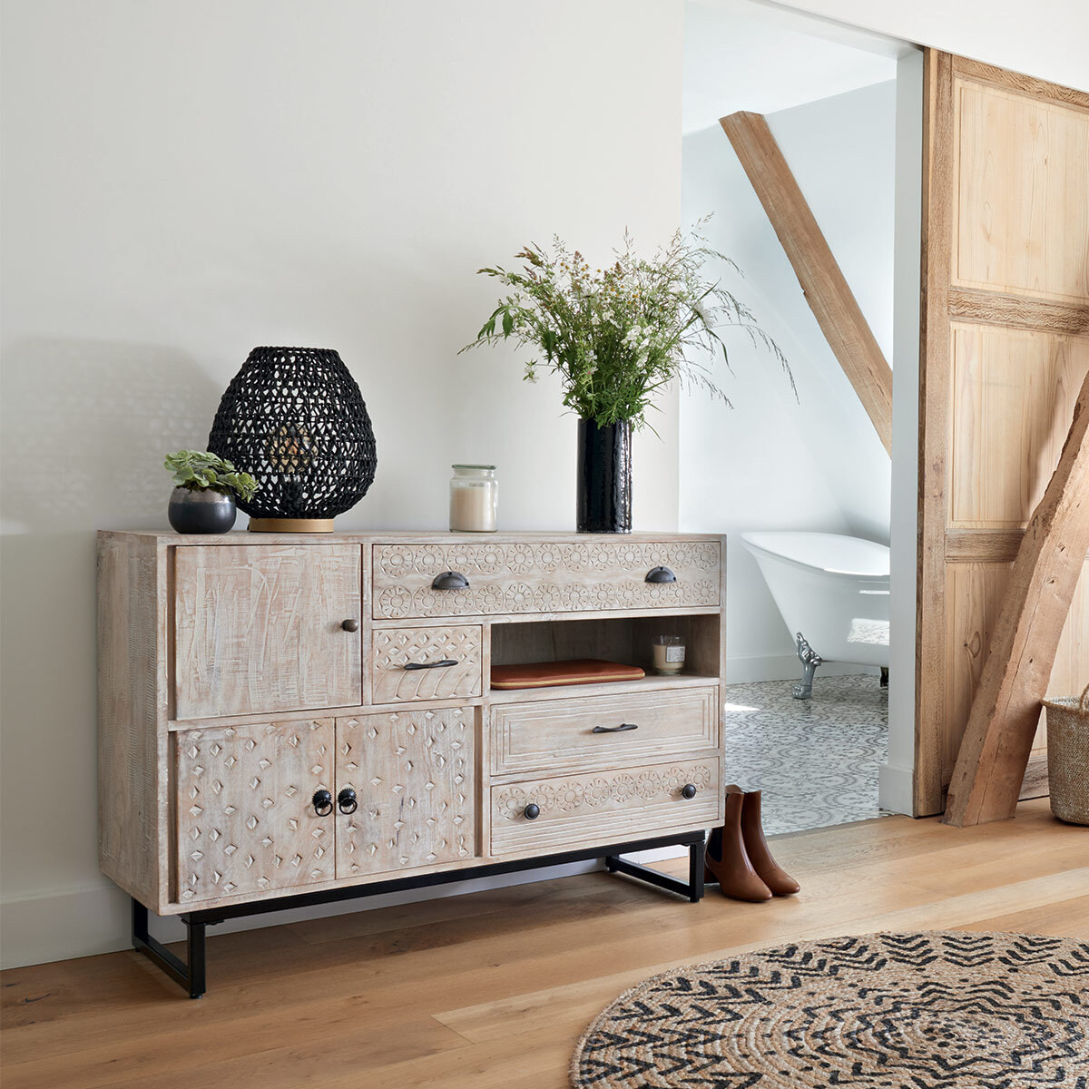 Buffet 3 portes "Ajay" - manguier