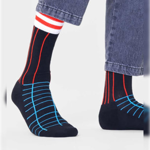 Calcetines grid stripe crew Happysocks