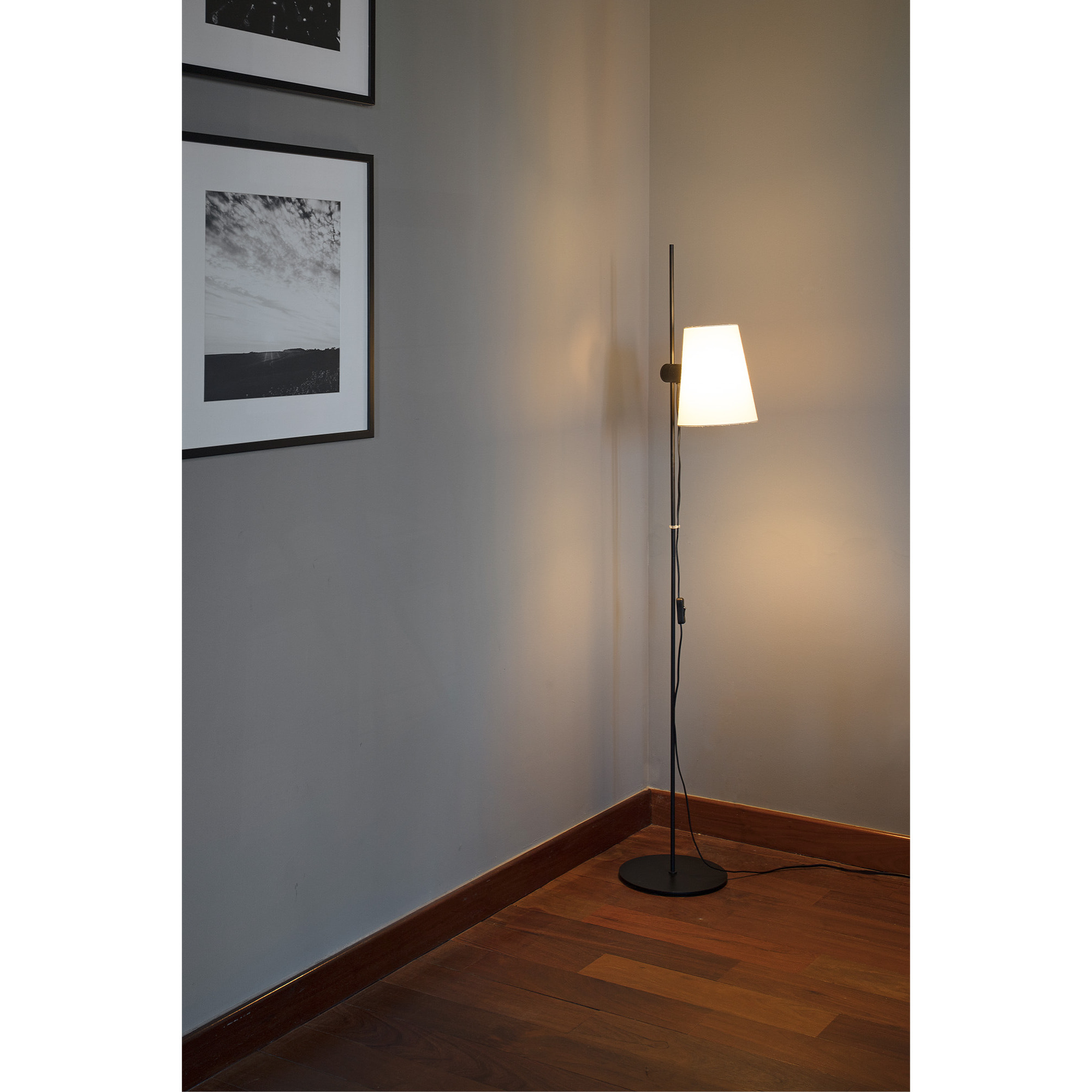 LUPE Lampadaire noire/beige