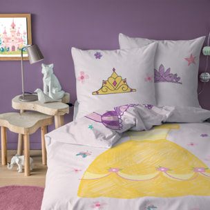 Parure de lit imprimée 100% coton, DISNEY HOME PRINCESSE DEGUISEMENT