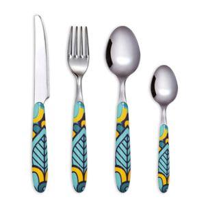 Service 24 couverts Excelsa – Mandala Mediterraneo, Acier Multicolore