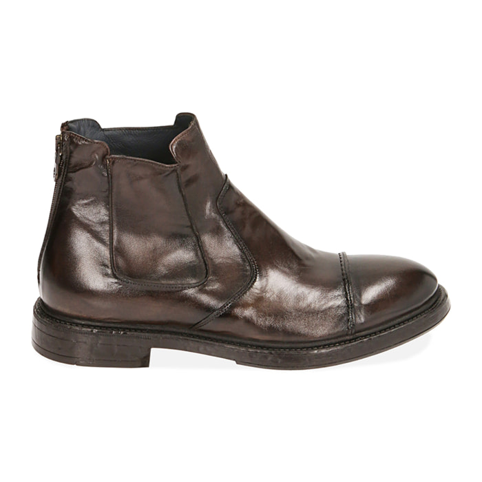 Chelsea boots testa di moro in pelle