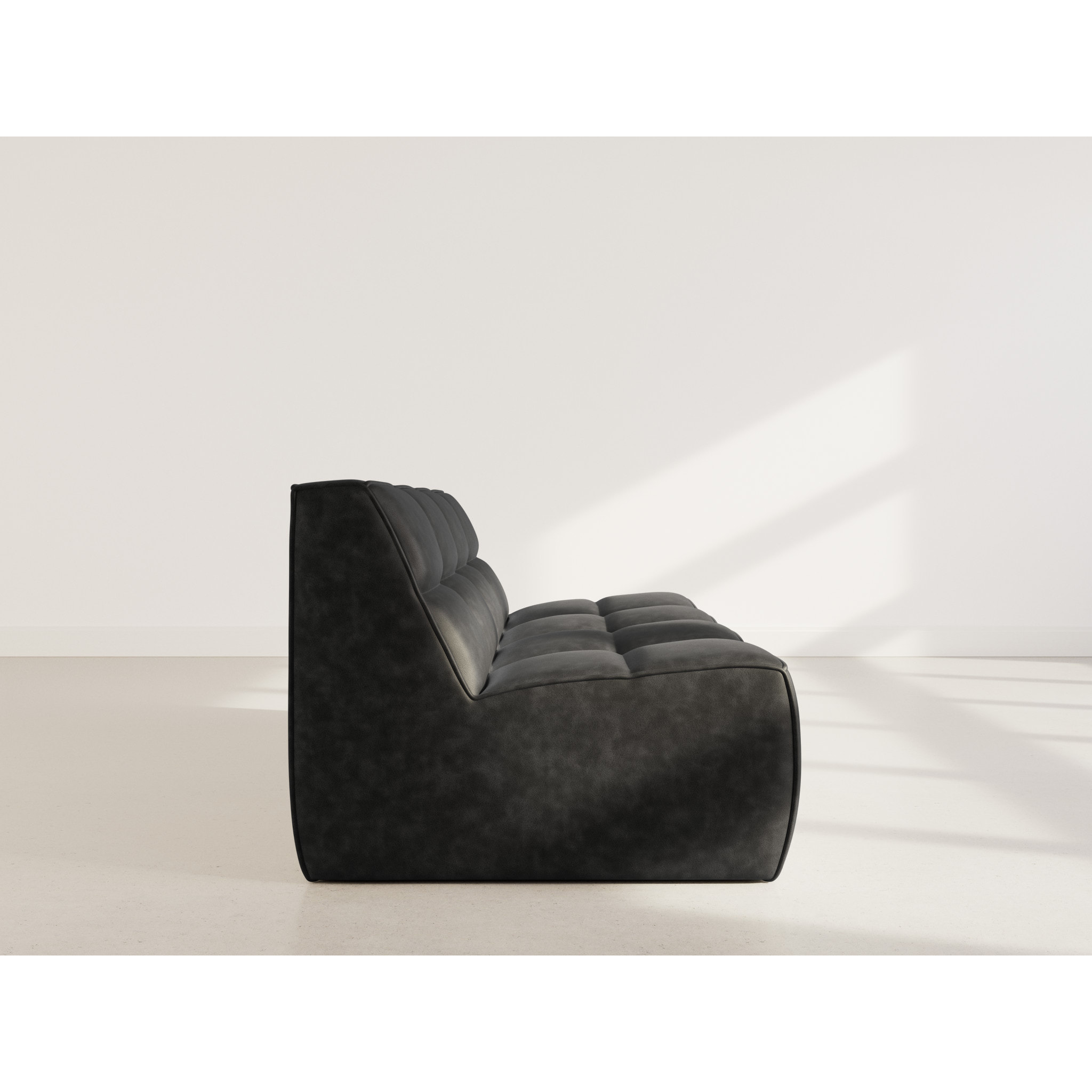 Alya - canapé 2 places en simili - Noir