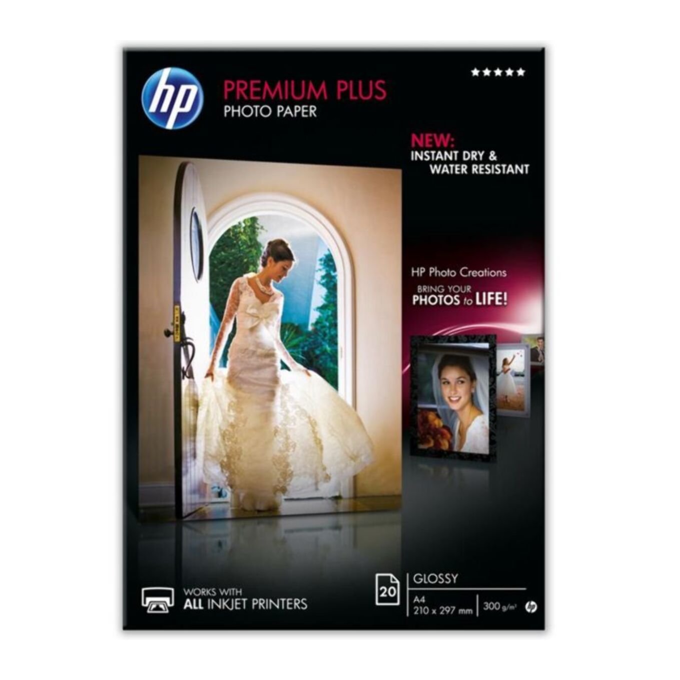 Papier photo HP CR672A Premium A4 Brillant 300g 20f