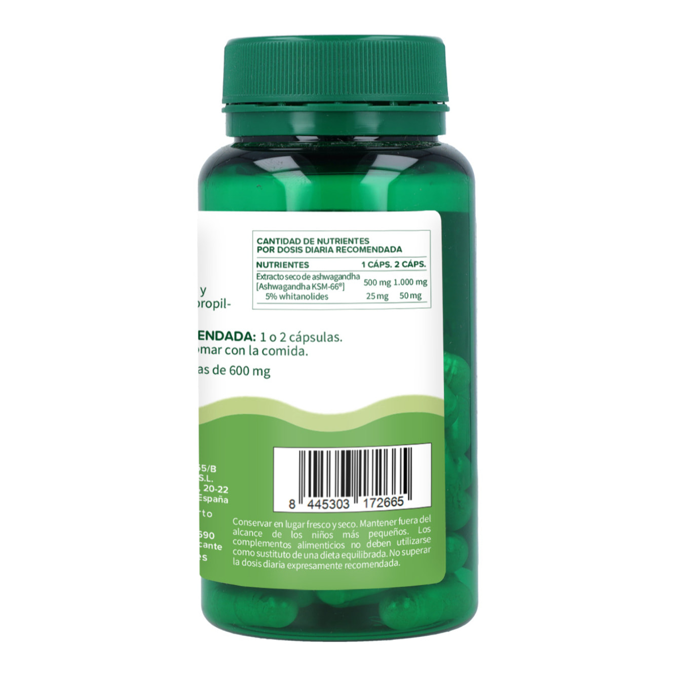 PLANETA HUERTO | Ashwagandha KSM-66® en Cápsulas 60 caps – Mejora el Equilibrio Físico y Mental, 100% Vegano