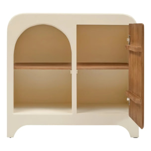 Buffet 1 porte 4 niveaux Sienna beige H85cm