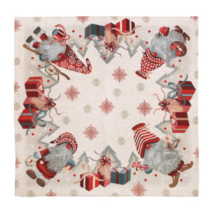 CENTROTAVOLA NATALIZIO JACQUARD GNOMI CLASSICI