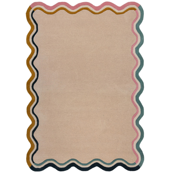 Tapis en laine LEO SCALLOP Multicolore