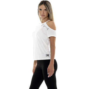 T-shirt monospalla da donna Leone Black'n White