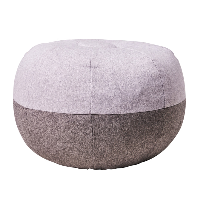 OBERON - POUF BICOLORE GREY - misura: 47X47X31,5 cm