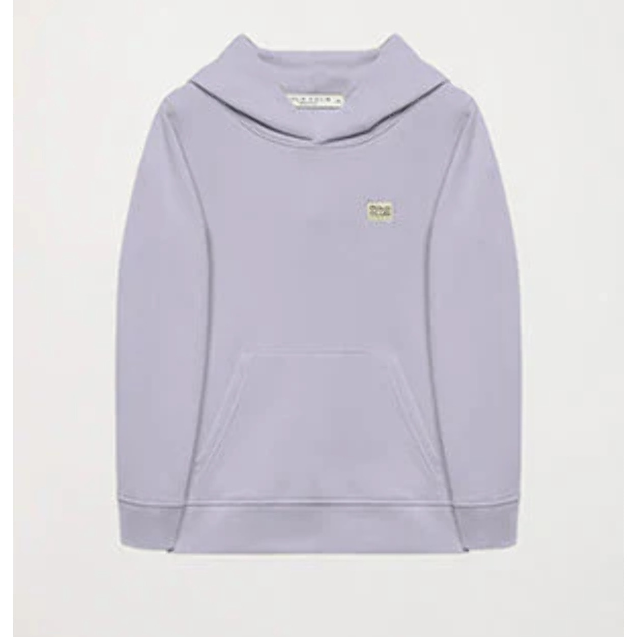 Sudadera orgánica de capucha y bolsillos lavanda Neutrals kids con logo