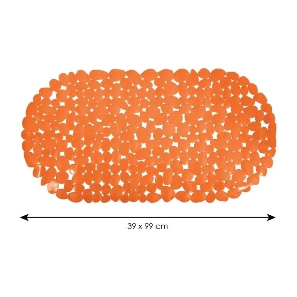 Tapis Fond de baignoire PVC GALETS Orange MSV
