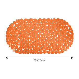 Tapis Fond de baignoire PVC GALETS Orange MSV