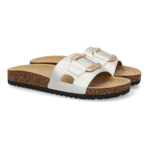 Sandalia plana de mujer, comoda y elegante, diseño moderno con material bio