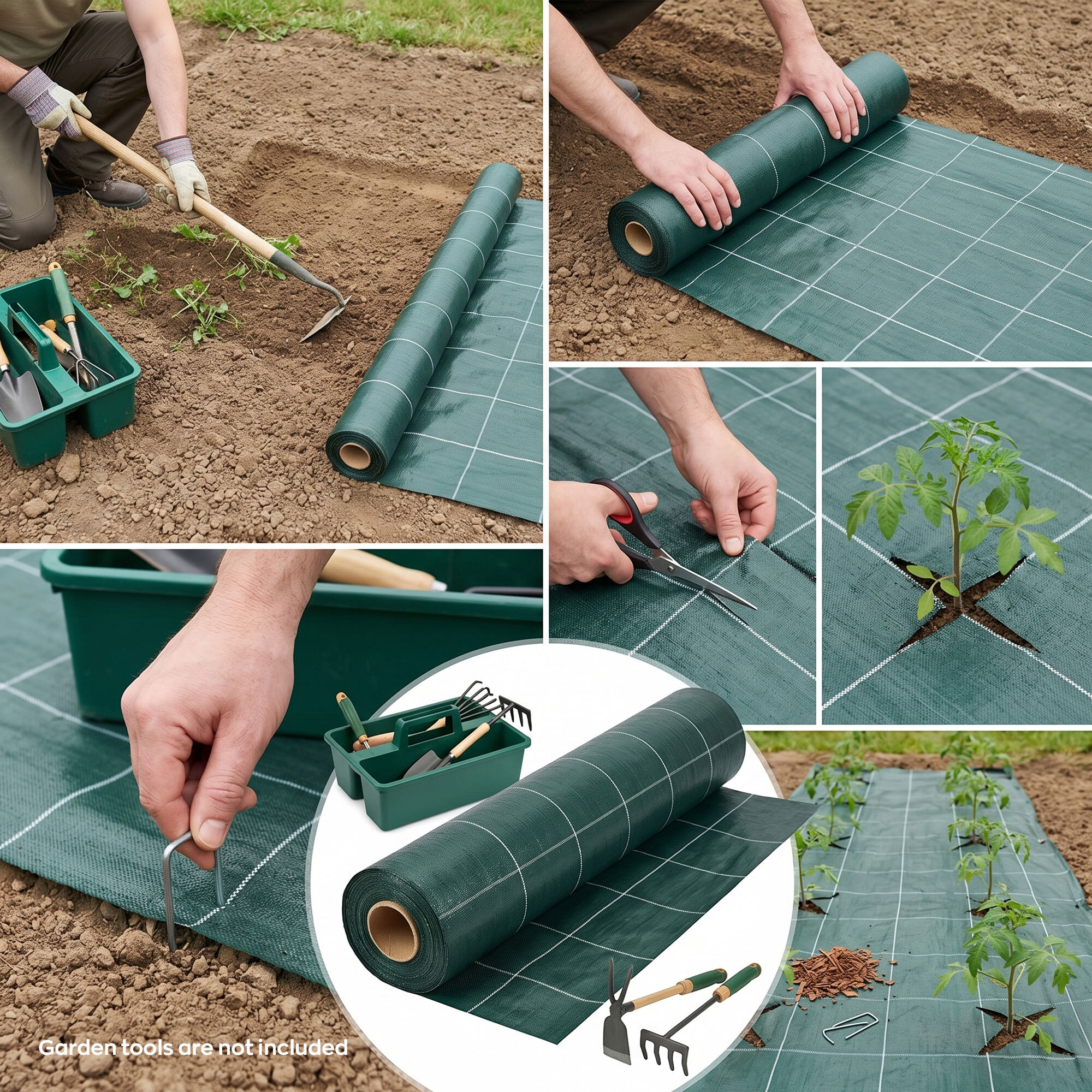 Nyumput - Telo Pacciamatura 100x1,05 m 100Gr/mq tessuto permeabile antierbacce antialga per orto giardino verde