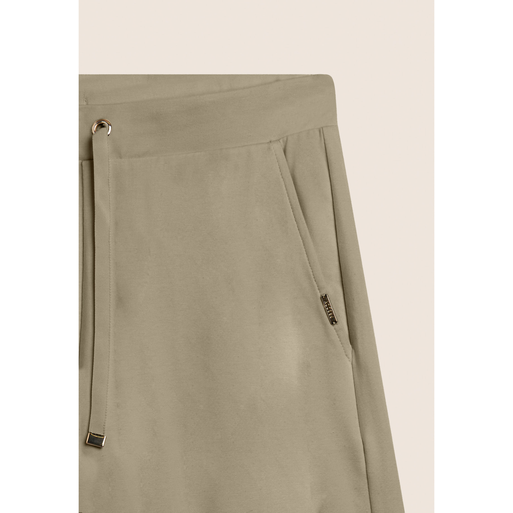 Pantaloni cropped wide leg con dettaglio animalier