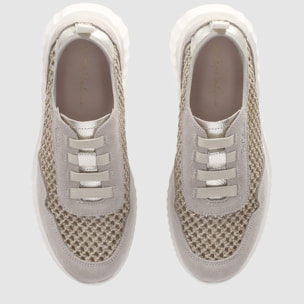Zapatos de Piel - Beig - Tacón: Bajo