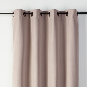 Rideau occultant chiné à oeillets - Taupe