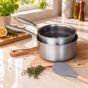 Batterie de cuisine 5 pièces en acier inoxydable revêtu - tout feux TRINOX