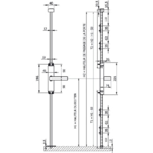 Tringle 2500 mm ALMA - Ral 9016 Blanc - 2800250005