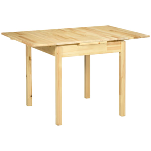 Mesa de Comedor Plegable Mesa de Madera Extensible Mesa de Cocina de Alas Abatibles para 2-4 Personas Carga 50 kg 120x80x75 cm Natural