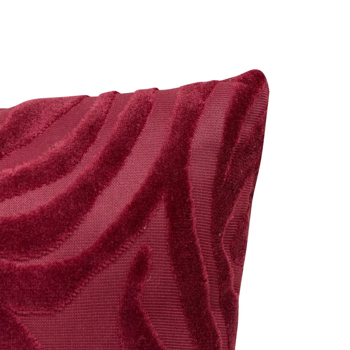 Coussin Tigris rouge grenat 50x30cm