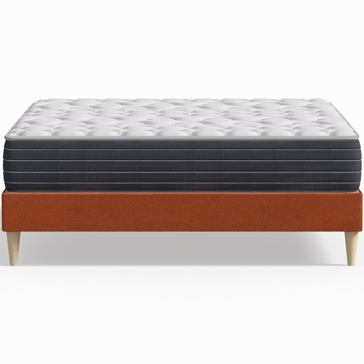 Pack lit en velours + Matelas mémoire de forme - DINA & MEMO HR