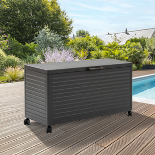Coffre de rangement "Edenio" graphite S 130 x 60,4 x 78cm en aluminium 510 L