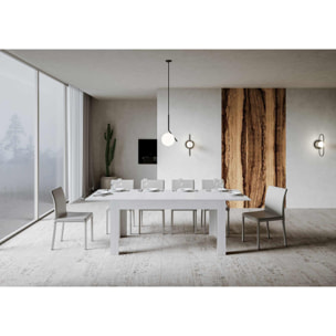 Mesa extensible 90x160/220 cm Bibi Fresno Blanco