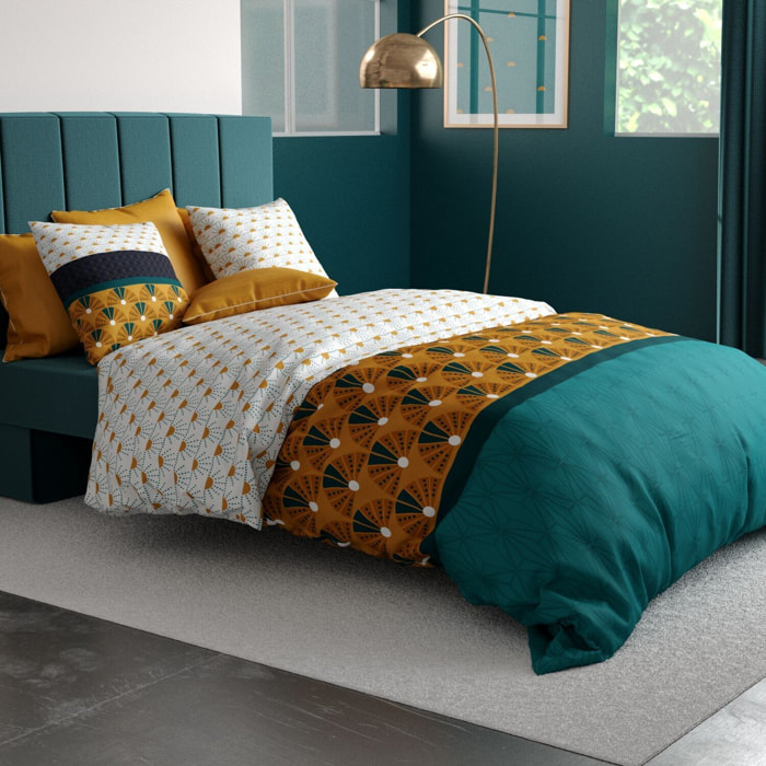 Parure housse de couette 3pcs 100% coton 57fils madra