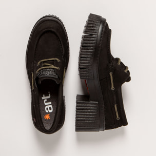 Zapatos con tacón 1379 NOBUCK BLACK/YORK color Black