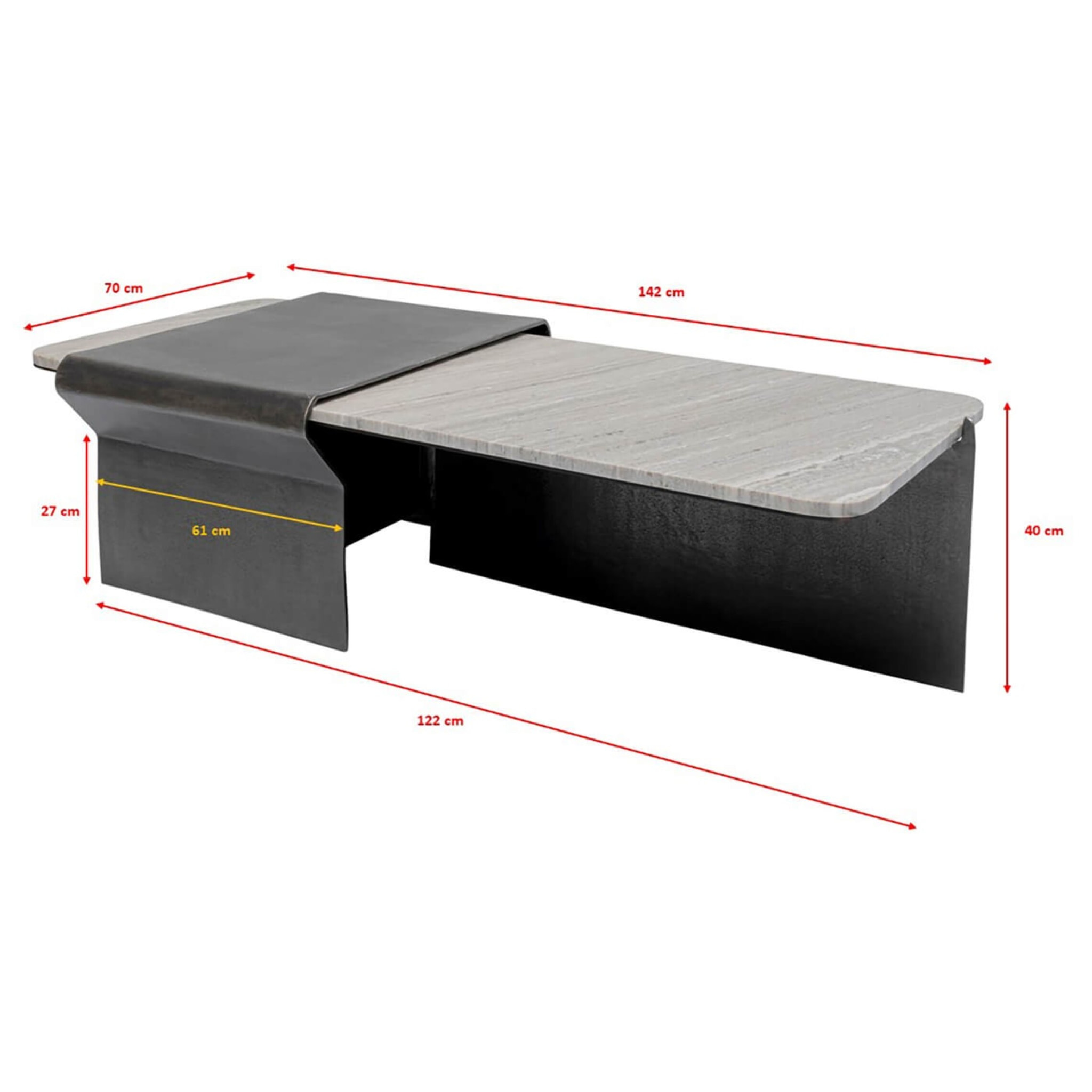 Table basse Montagna Kare Design
