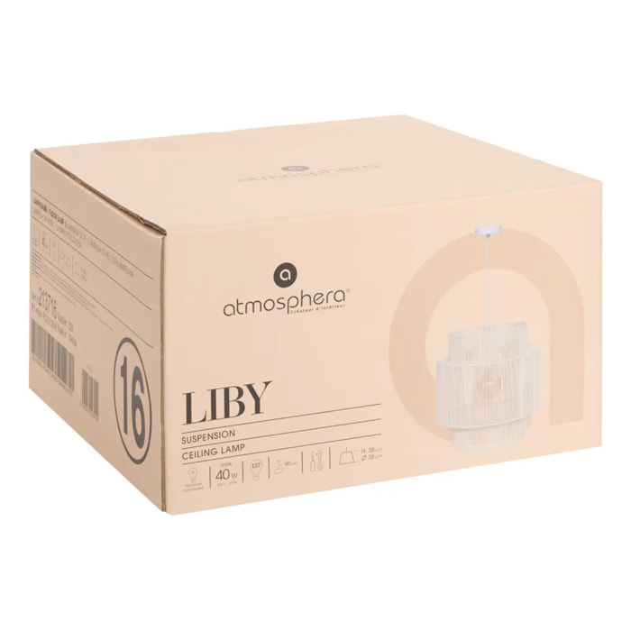 Suspension Liby blanche D38cm