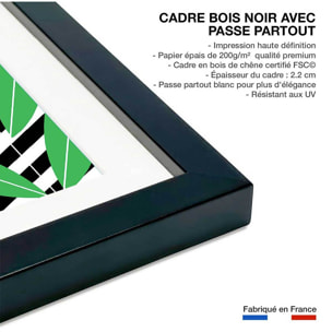 Affiche cocktail farniente Affiche sous cadre noir