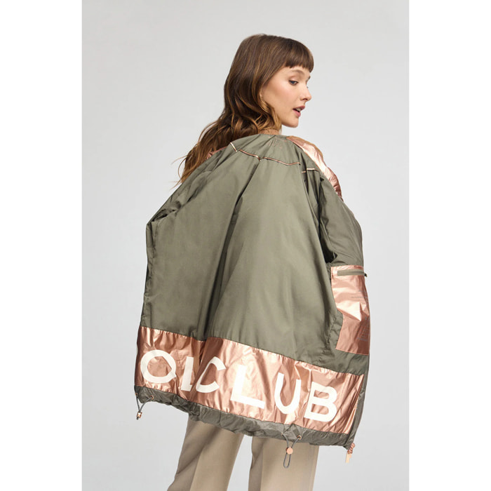 Giubbotto Ingrid verde militare con logo Polo Club