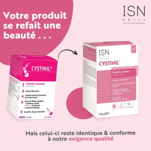 ISN - Cystinil® - Complément alimentaire à base de Cranberry, Pissenlit, Probiotiques - Améliore le confort urinaire - Cure 30 jours