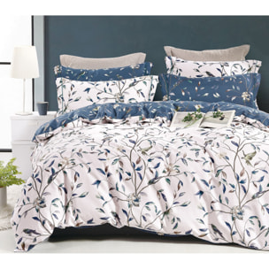 Parure housse de couette en polycoton - Leafine