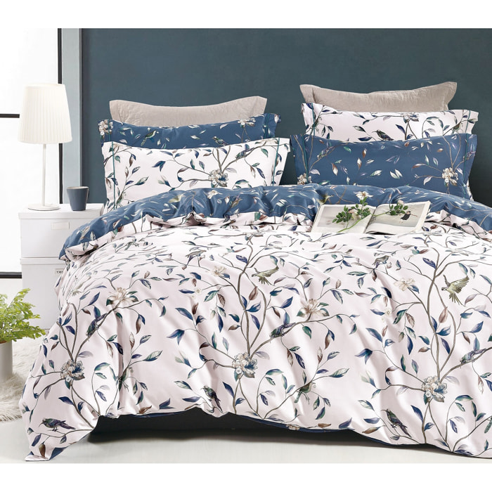 Parure housse de couette en polycoton - Leafine