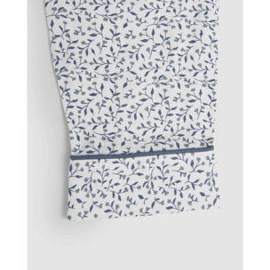 Pigiama lungo a camicia in viscosa canale blu verdastro