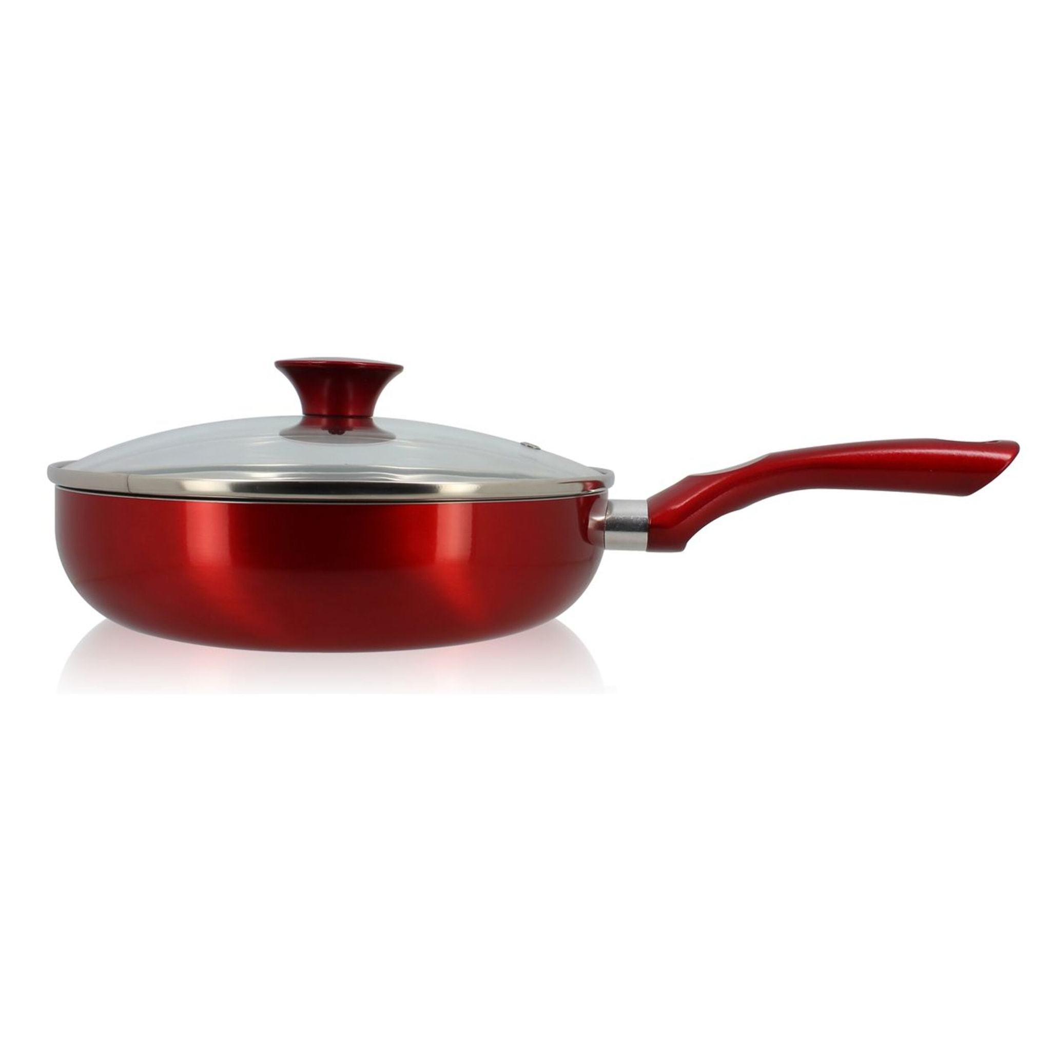 Sauteuse antiadhésive en aluminium 24cm - tous feux CERISE