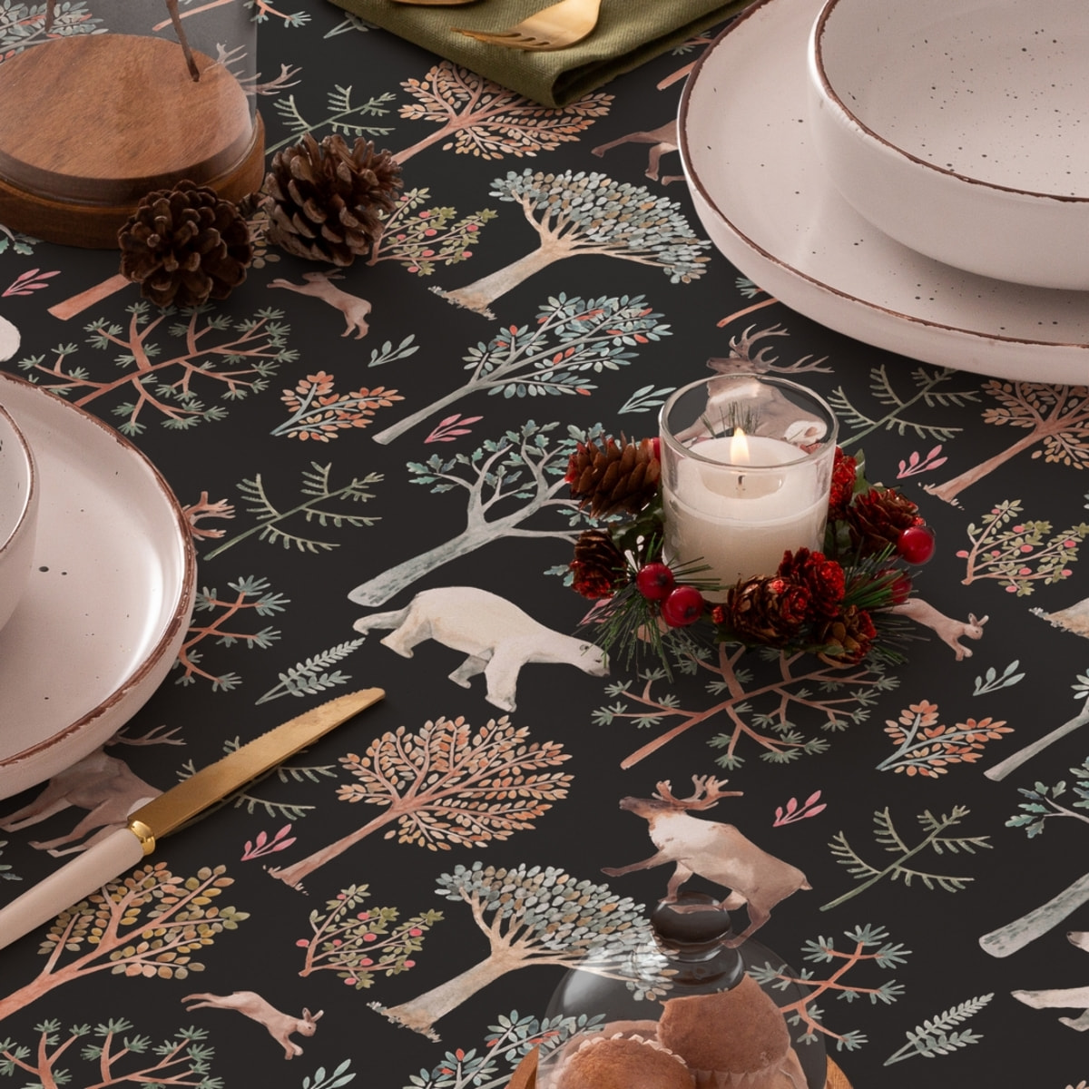 Mantel antimanchas ARTIC BLACK