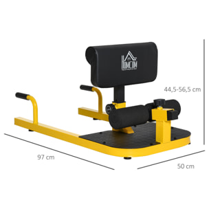 Máquina Sissy Squat para Sentadillas Flexiones Abdominales 50x97x56,5cm Amarillo