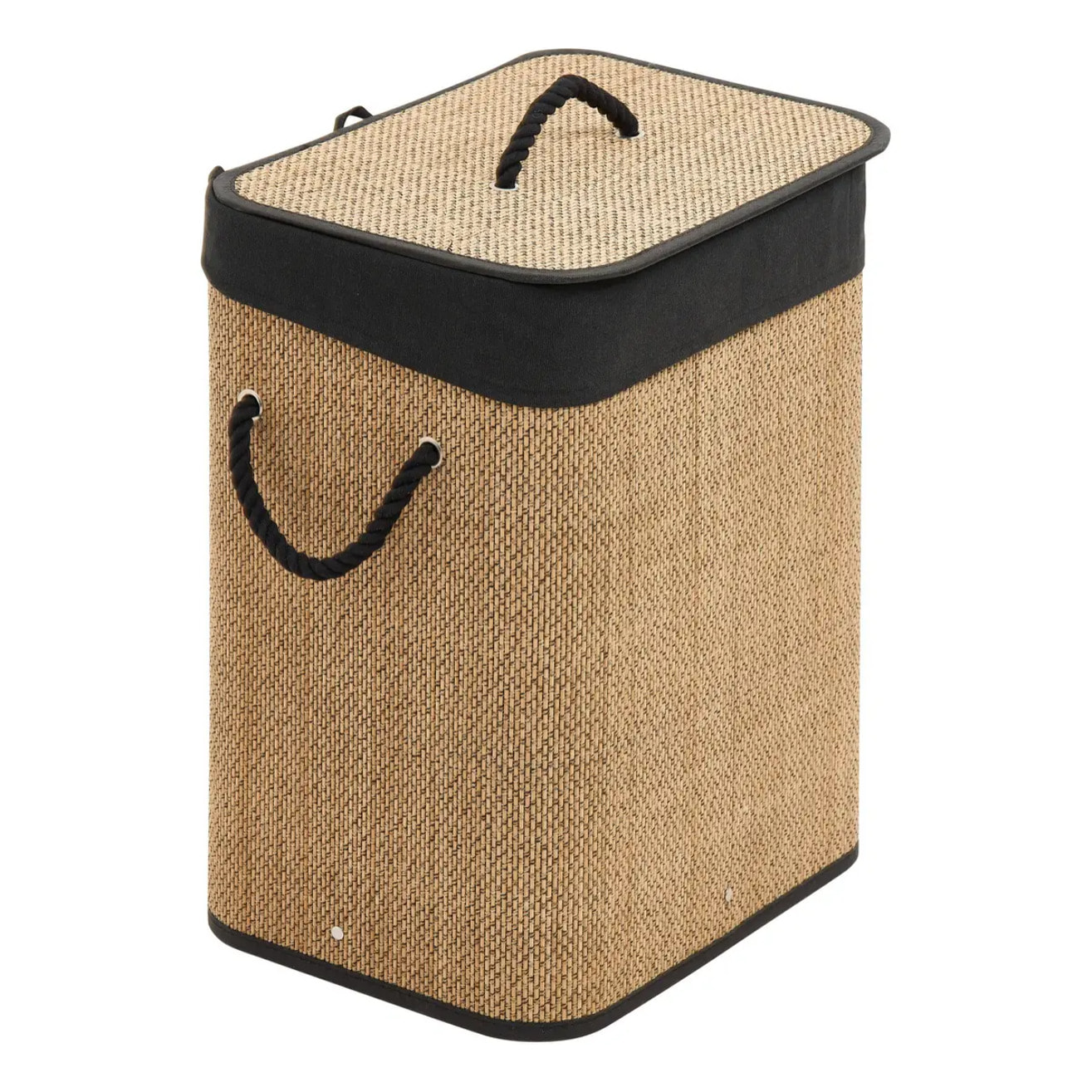 Panier à linge en bambou 60L Marron